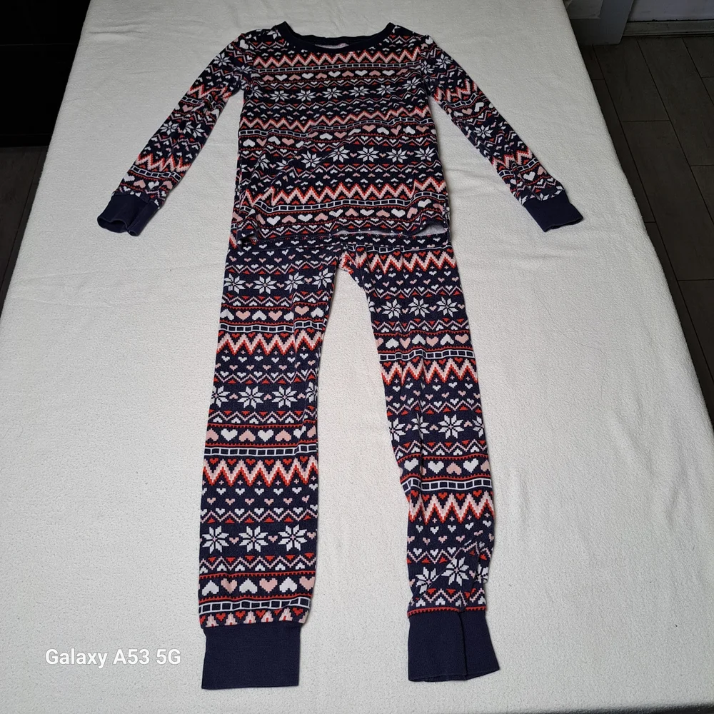 Old Navy Navy, Red & White Fair Isle Kids Pajama Set